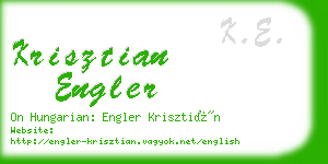 krisztian engler business card